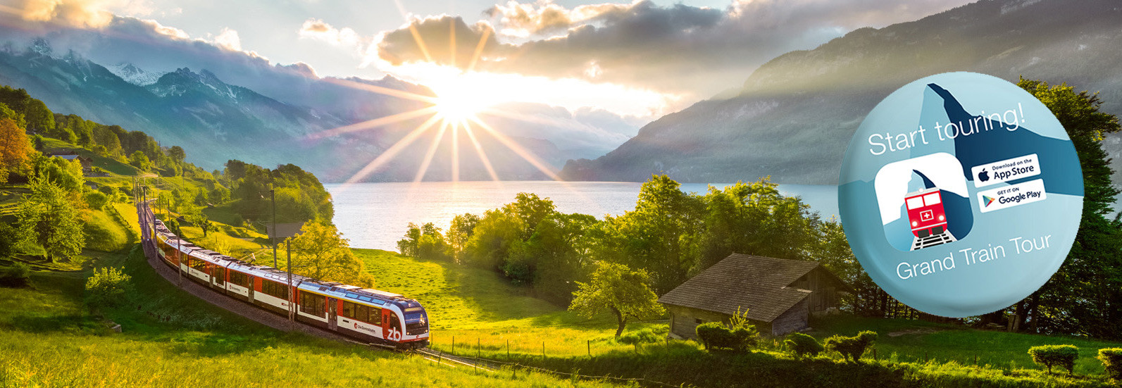 Experience the most beautiful sides of Switzerland by train and boat.