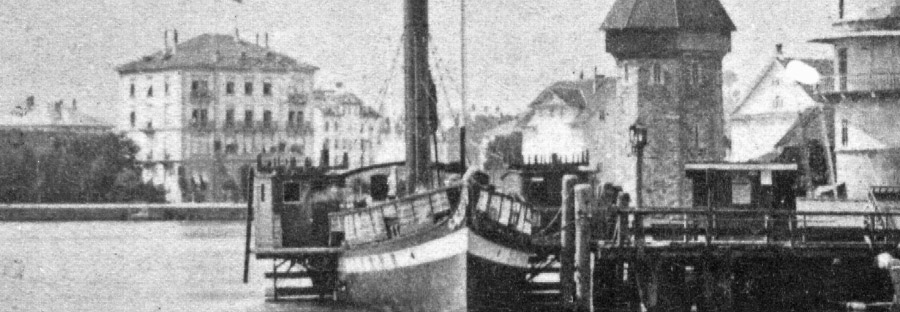 Photo nostalgique d'un bateau à vapeur sur le lac des Quatre-Cantons.